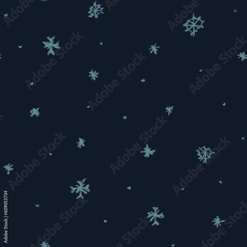 Snow Christmas New Year funny blue pattern