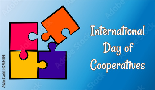 International Day of Cooperatives.  Vector illustration EPS 10 File . Suitable for poster, banner, greeting card.