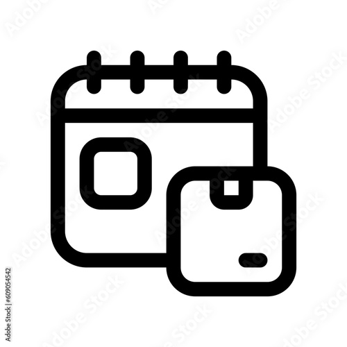 Editable package delivery schedule vector icon. Shipping, delivery, e-commerce, logistics. Part of a big icon set family. Perfect for web and app interfaces, presentations, infographics, etc