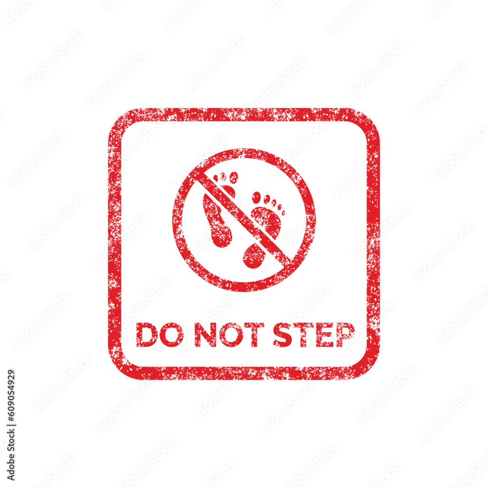 Do not step packaging mark icon symbol vector Do not step packaging mark icon symbol vector
