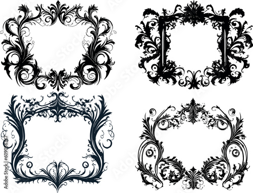Set of Gothic frames