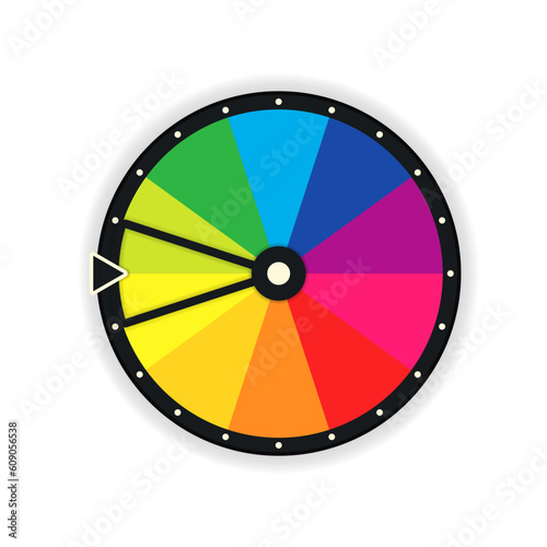 10 section blank wheel of fortune icon. Clipart image isolated on white background