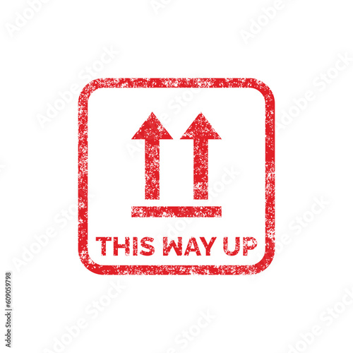 This way up packaging mark icon symbol vector