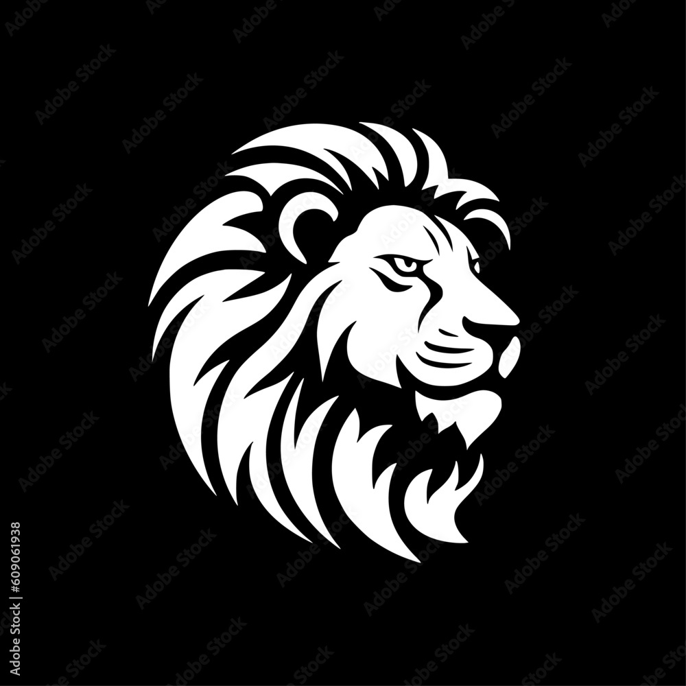 Fototapeta premium Lion | Minimalist and Simple Silhouette - Vector illustration