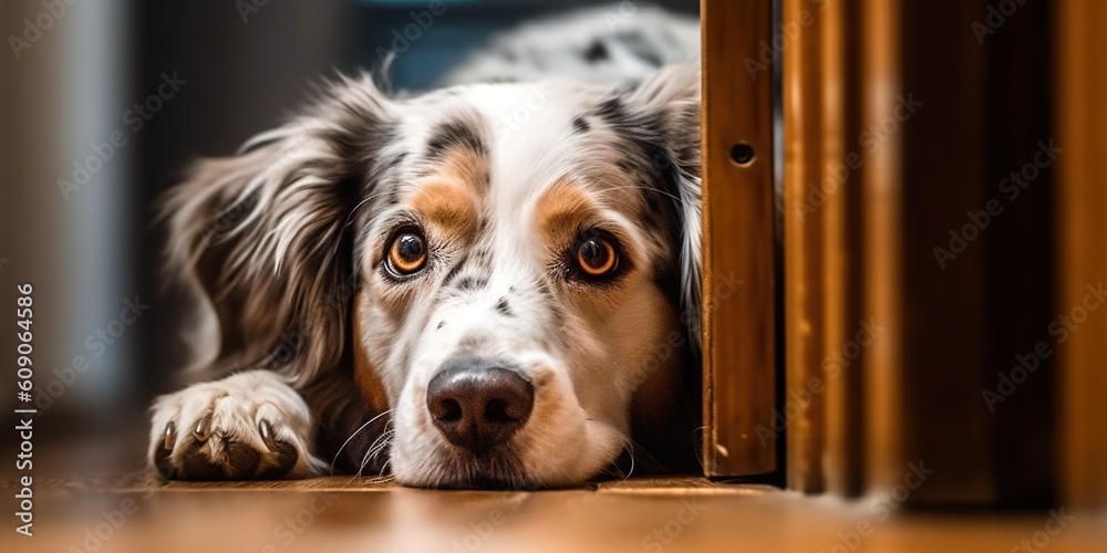Illustration of Anticipation Had Dog Stare