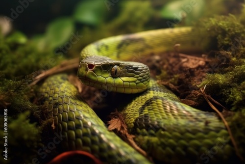 Aesculapian Snake in the natural environment Generative AI