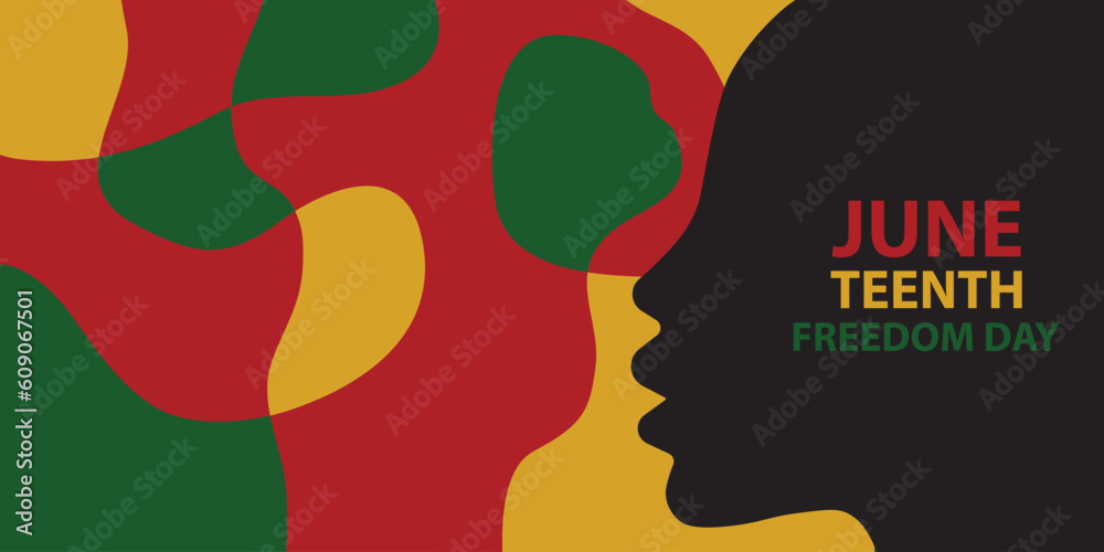 Abstract background design with Juneteenth theme