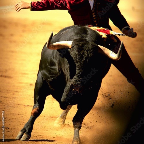 Spanish bullfight bullfight with bullfighter