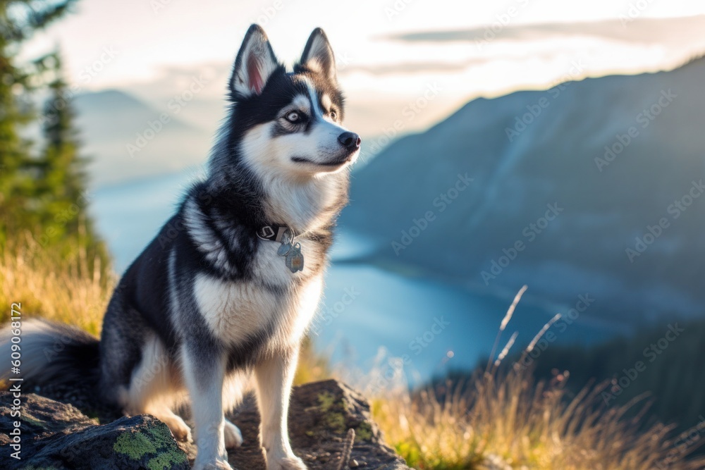 Alaskan Klee Kai in the natural environment Generative AI Alaskan Klee Kai in the natural environment Generative AI