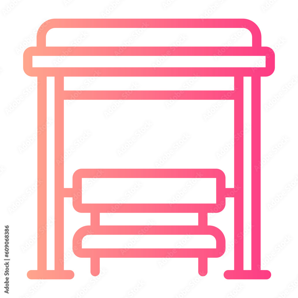 bus stop gradient icon bus stop gradient icon