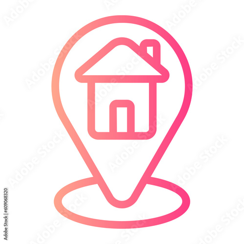 home address gradient icon