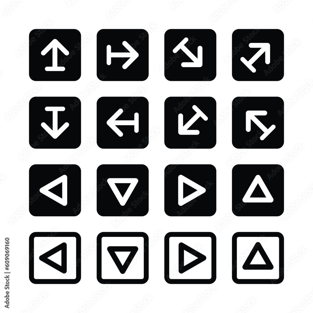 Arrow vector collection. Arrow shapes icon. cursoe flat style isolated on white background Arrow vector collection. Arrow shapes icon. cursoe flat style isolated on white background