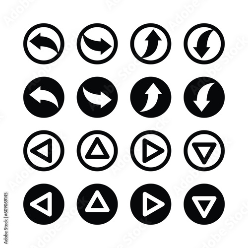 Arrow vector collection. Arrow shapes icon. cursoe flat style isolated on white background