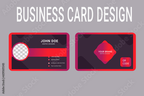 Modern Business Card, Modern shape with abstract silver, Creative and Clean Business Card, Luxury business card design, Simple and clean design with a logo and a place Luxury Business card design. 
