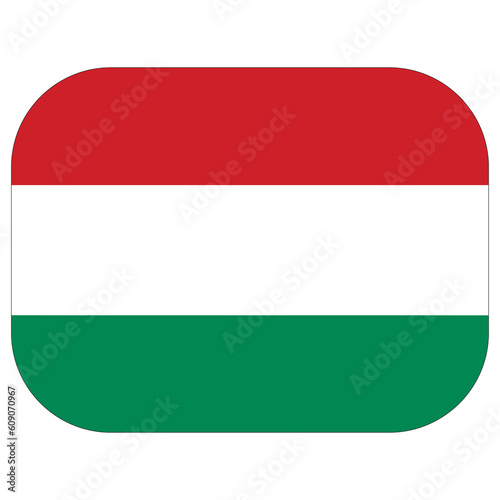 Hungary flag in rectangle shape. Flag of Hungary in rectangle shape