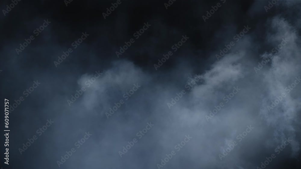Immersive mesmerising spooky Halloween smoke cloud VFX insert element in 4k slow-motion. A captivating, ethereal swirling, mysterious atmosphere, cloudy mist fog. 