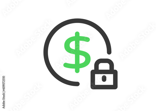 Fixed costs line icon. Clipart image isolated on white background