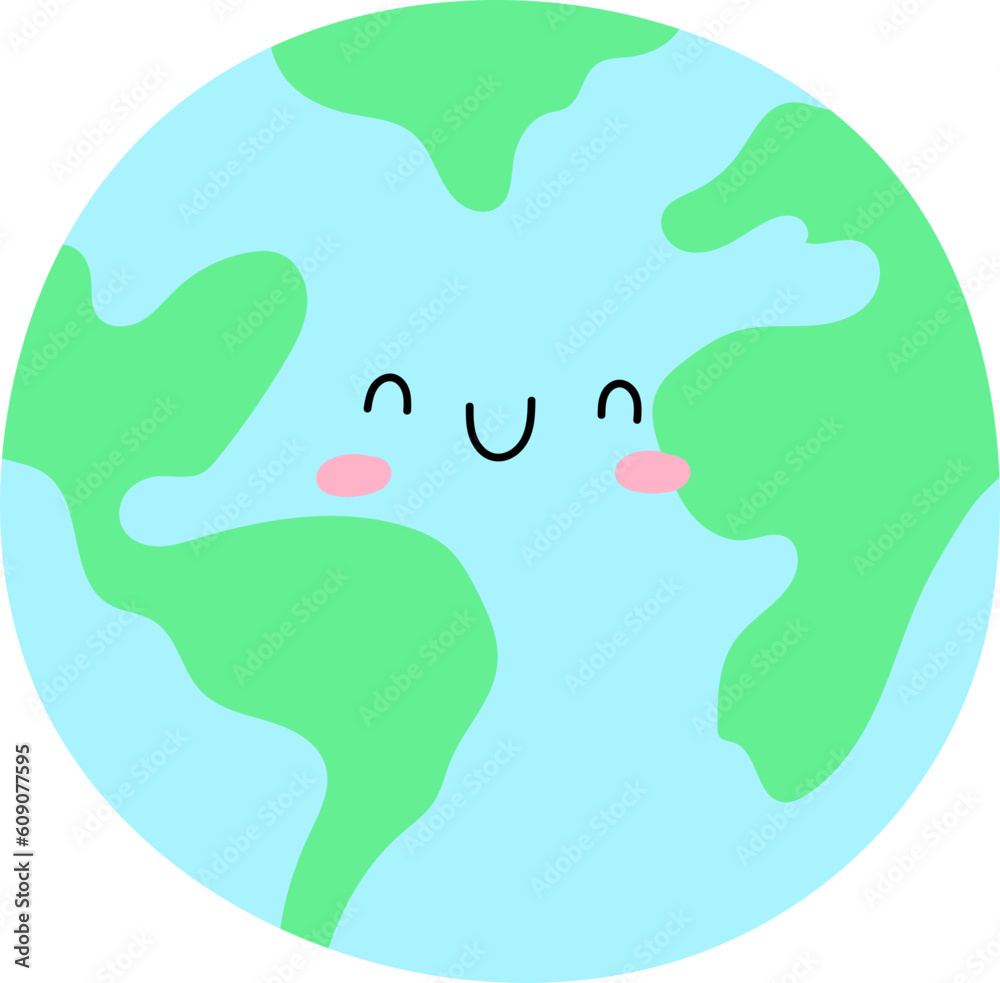 Cute earth characters with emotions, save planet concept. Cute earth characters with emotions, save planet concept.