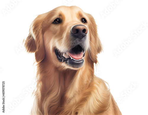 golden retriever isolated on white