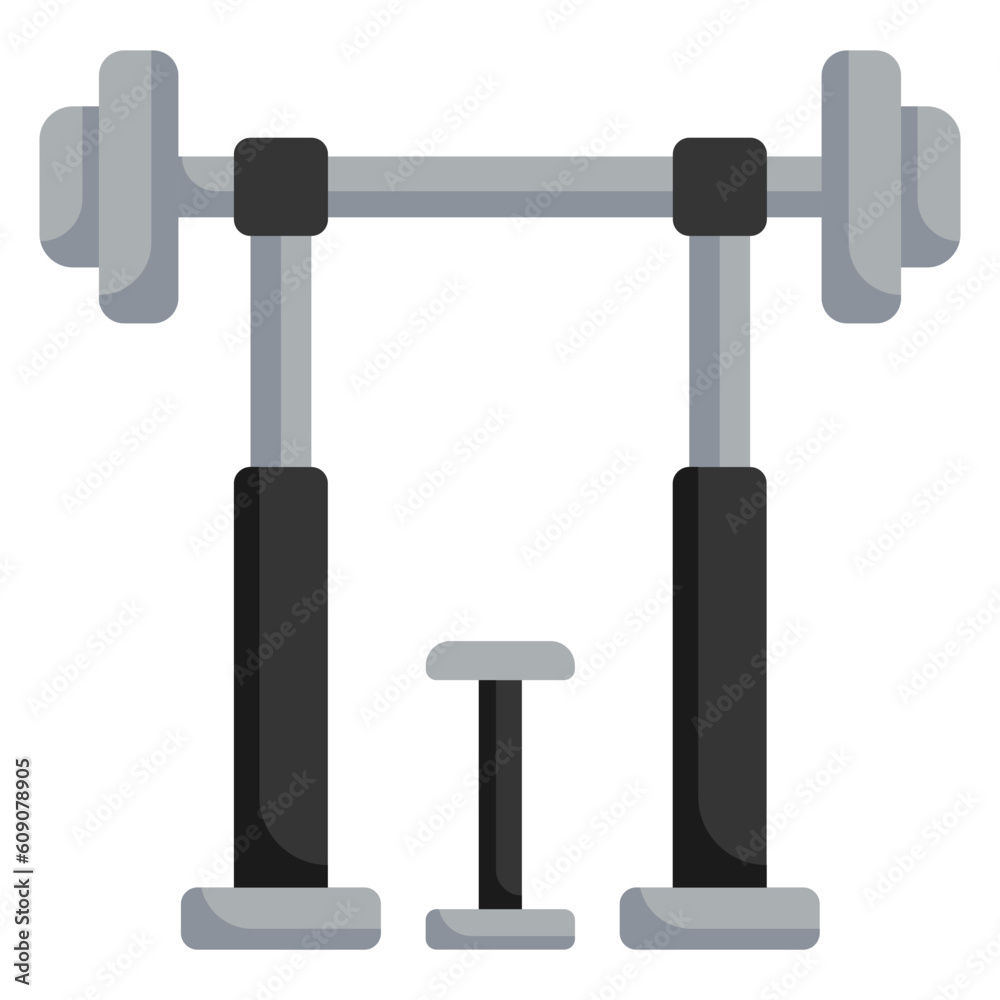 Bench Press with Stool concept, Home Gym weight training bench vector icon design, Fitness and Wellness symbol, Workout and Weightlifting sign, Personal training equipment stock illustration Bench Press with Stool concept, Home Gym weight training bench vector icon design, Fitness and Wellness symbol, Workout and Weightlifting sign, Personal training equipment stock illustration