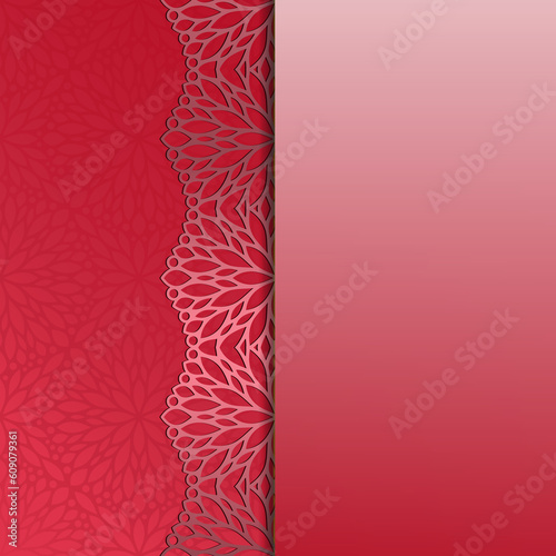 faire-part rouge et or