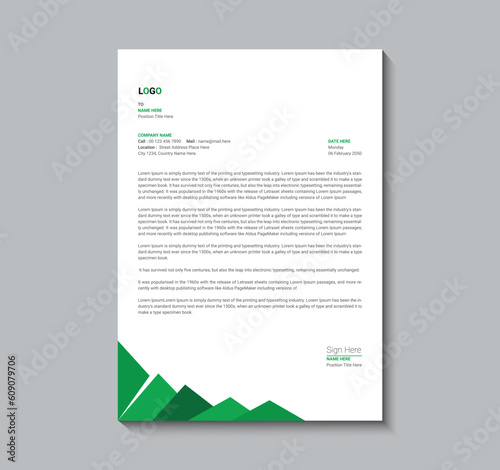 Simple letterhead template design vector