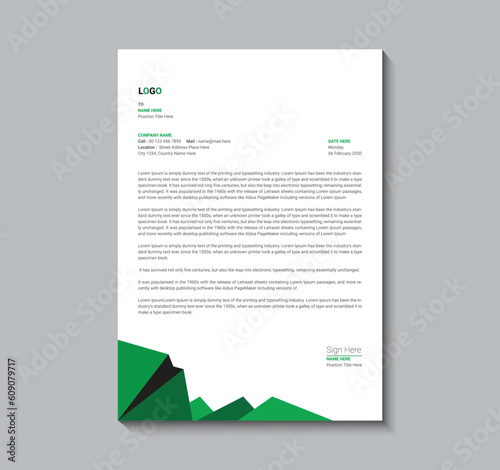 Simple letterhead template design vector