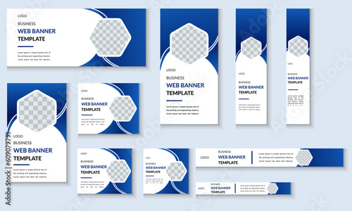 New, Creative corporate modern web banner set template design.