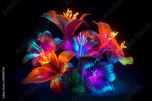abstract flower background. generative ai