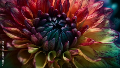 Vibrant petals bloom in nature bouquet generated by AI