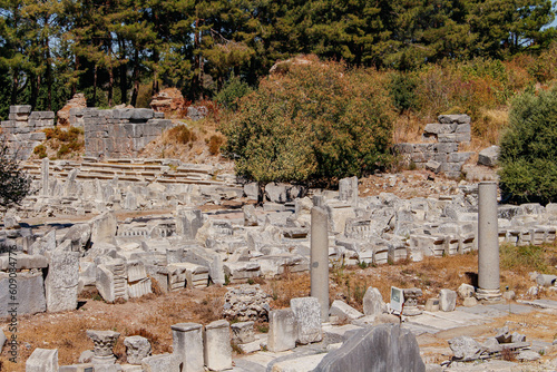 Ancient city Ephesus (Efes) in Turkey. Ancient architectural structures UNESCO cultural heritage.Selcuk TURKEY