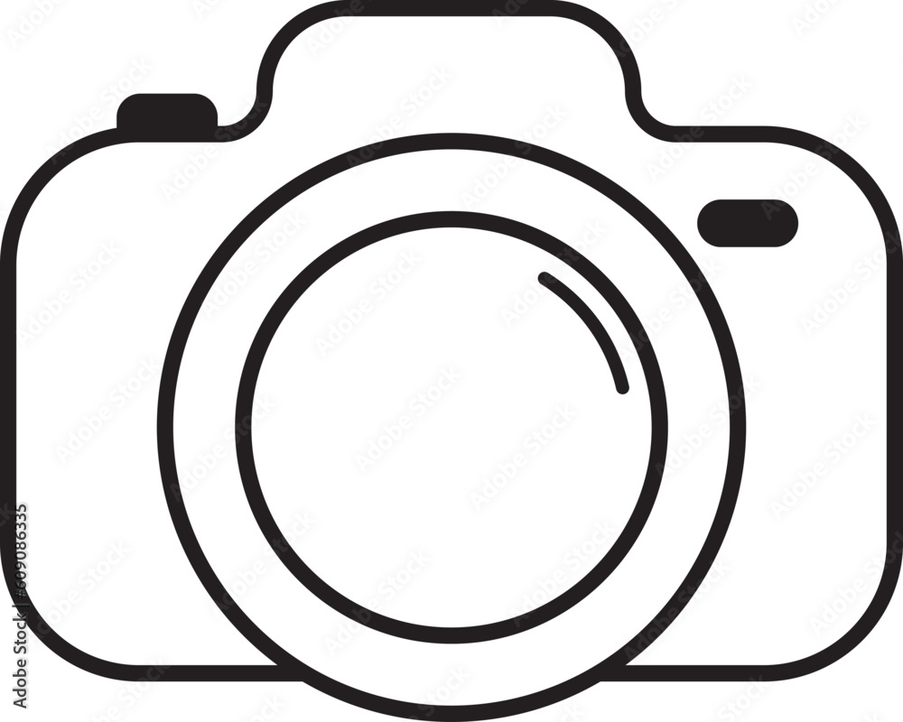 Camera vector icon. Photo line vector icon minimalistic flat design Camera vector icon. Photo line vector icon minimalistic flat design