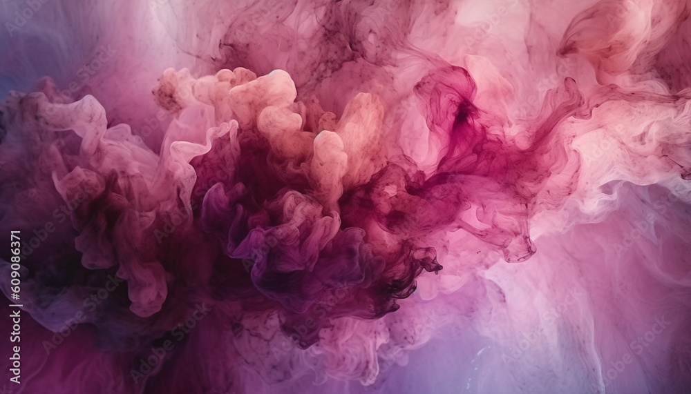 Abstract ink paint motion creates vibrant underwater fantasy generated by AI Abstract ink paint motion creates vibrant underwater fantasy generated by AI