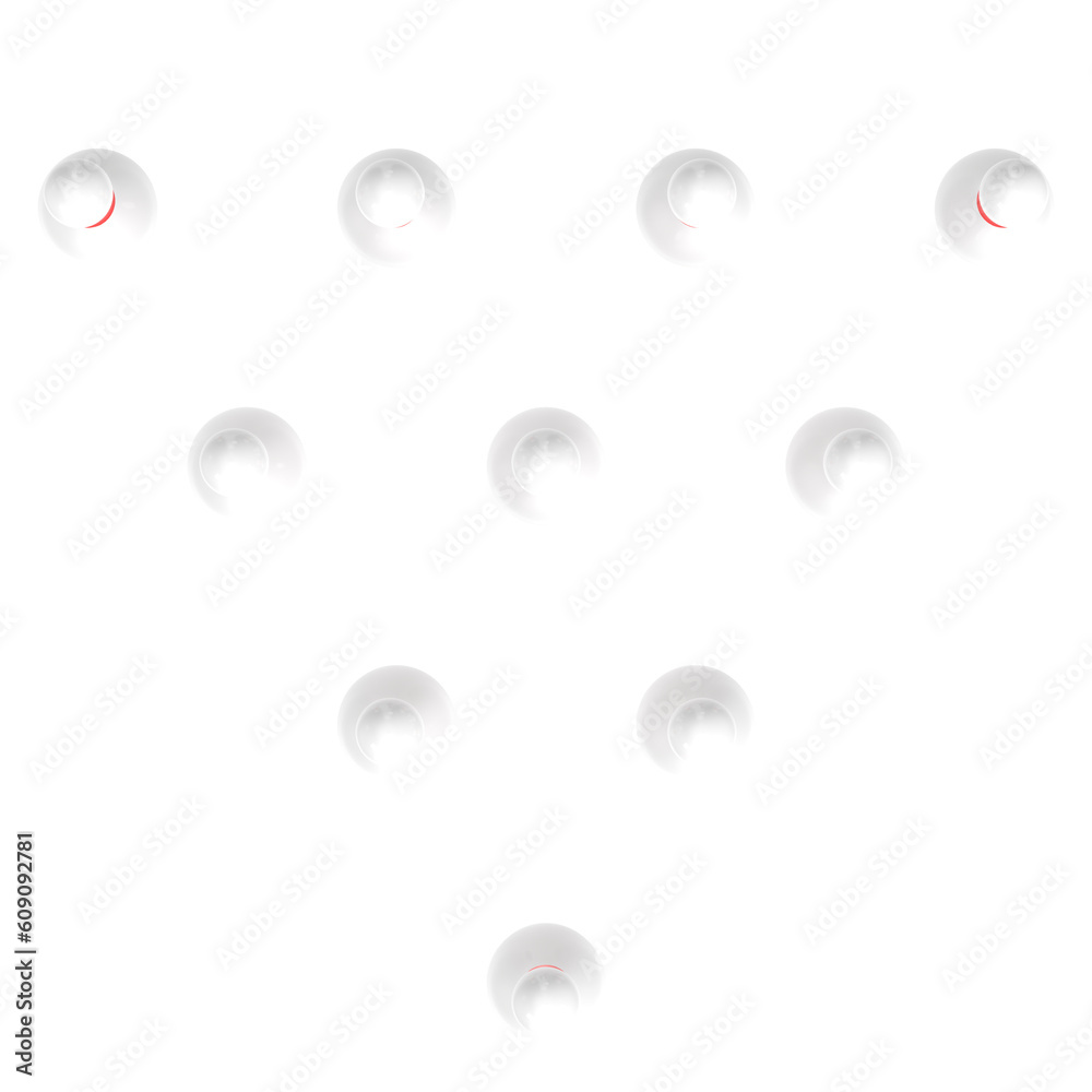 3D rendering illustration of a set of bowling pins 3D rendering illustration of a set of bowling pins