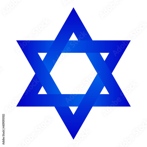 Star of David blue gradient icon