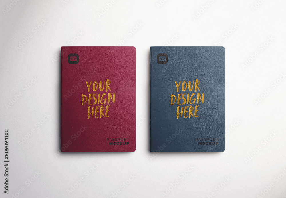 Passport Cover Mockup Stock Template Adobe Stock