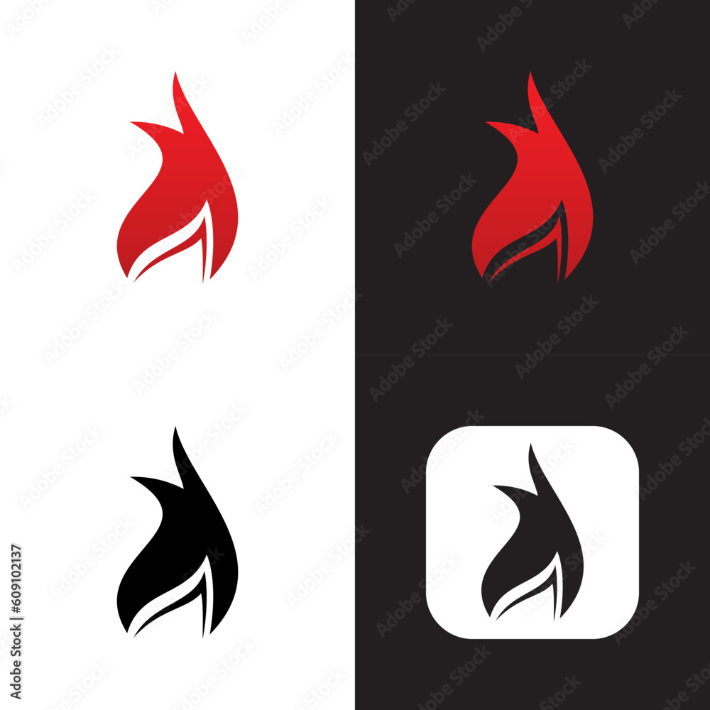 set of fire flames icon illustration for logo design and vector set of fire flames icon illustration for logo design and vector