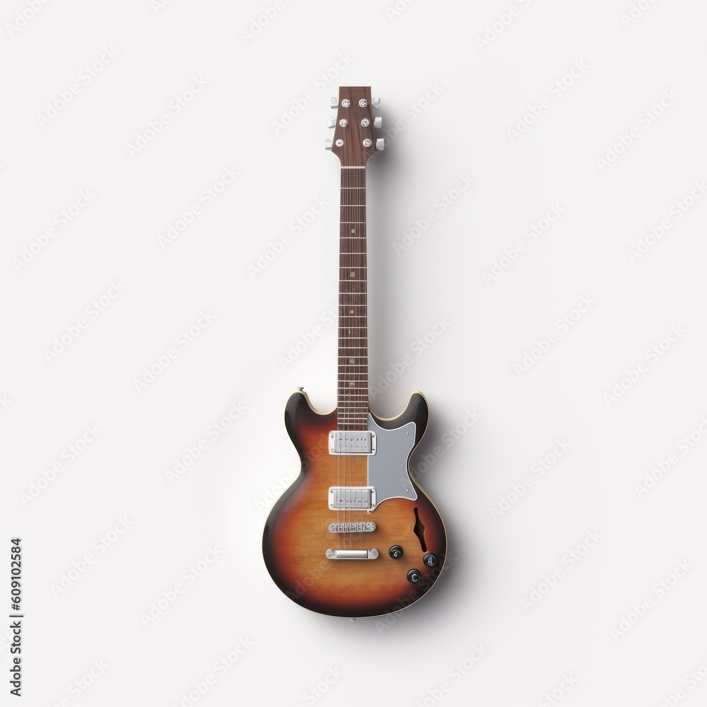 Electric guitar isolated over white background