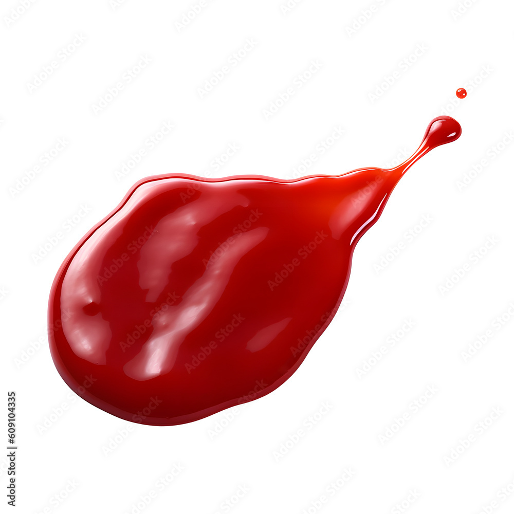 Ketchup, tomato sauce isolated on white or transparent background, png  Stock Illustration