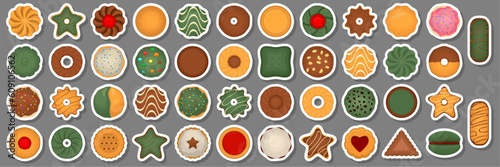 Big set homemade cookie different taste in pastry biscuit