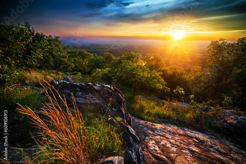 Sunset at Kennesaw Mountain National Battlefield Park near Atlanta, GA
