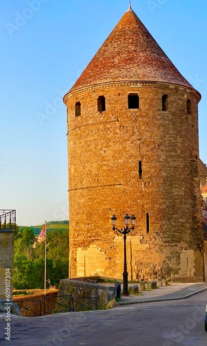 old castle tower in Semur en Auxois photo