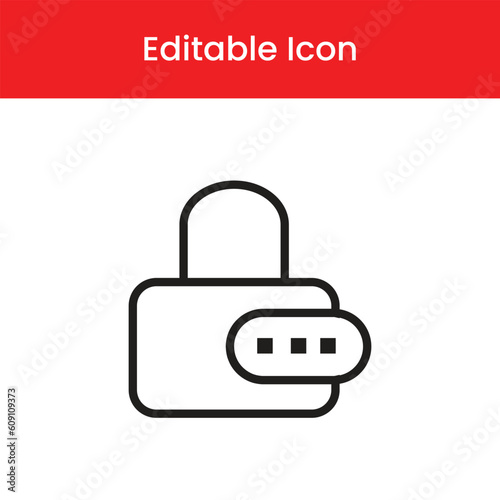 Secure lock icon, Secure lock outline icon, Secure lock vector icon