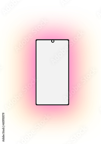 Realistic models smartphone with transparent screens. Smartphone mockup collection. Device front view. 3D mobile phone with shadow on transparent background - stock