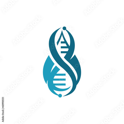 Drop Water with DNA shape logo, Creative and unique logo design. logo designs Concept Design Template