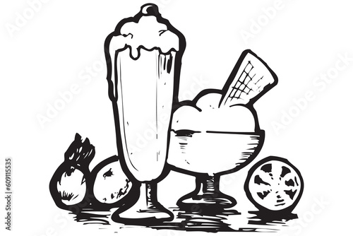 Greece Food and historical icons for bill of fare