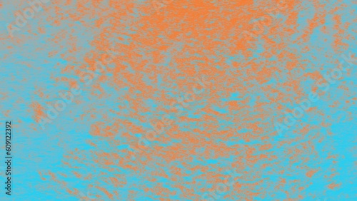 Orange and turquoise abstract mottled heterogeneous background