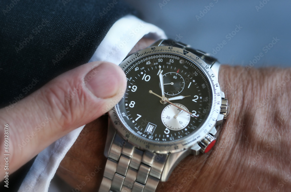 Wristwatch on a businessman