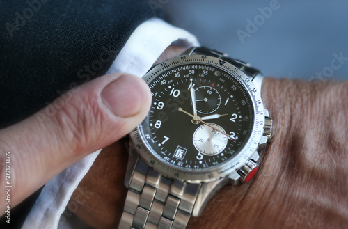 Wristwatch on a businessman