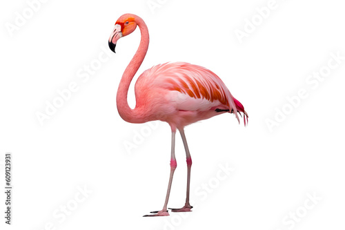 flamingo  isolated transparency background. Generative AI  © moderngolf1984